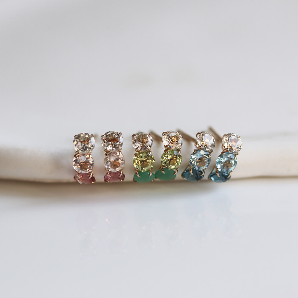 マルチカラー グラデーション ピアス | K10YG  〈Web/ルミネ有楽町店限定〉