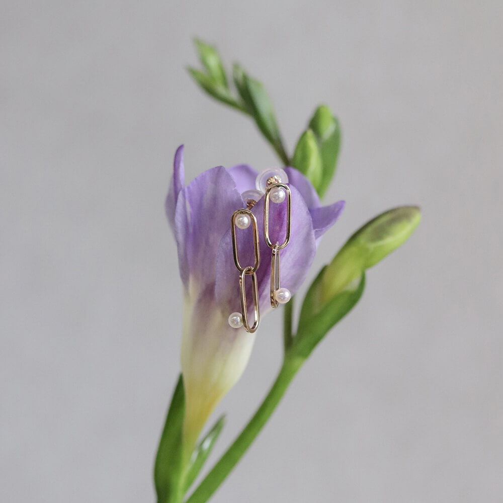 パール ピアス | K10YG