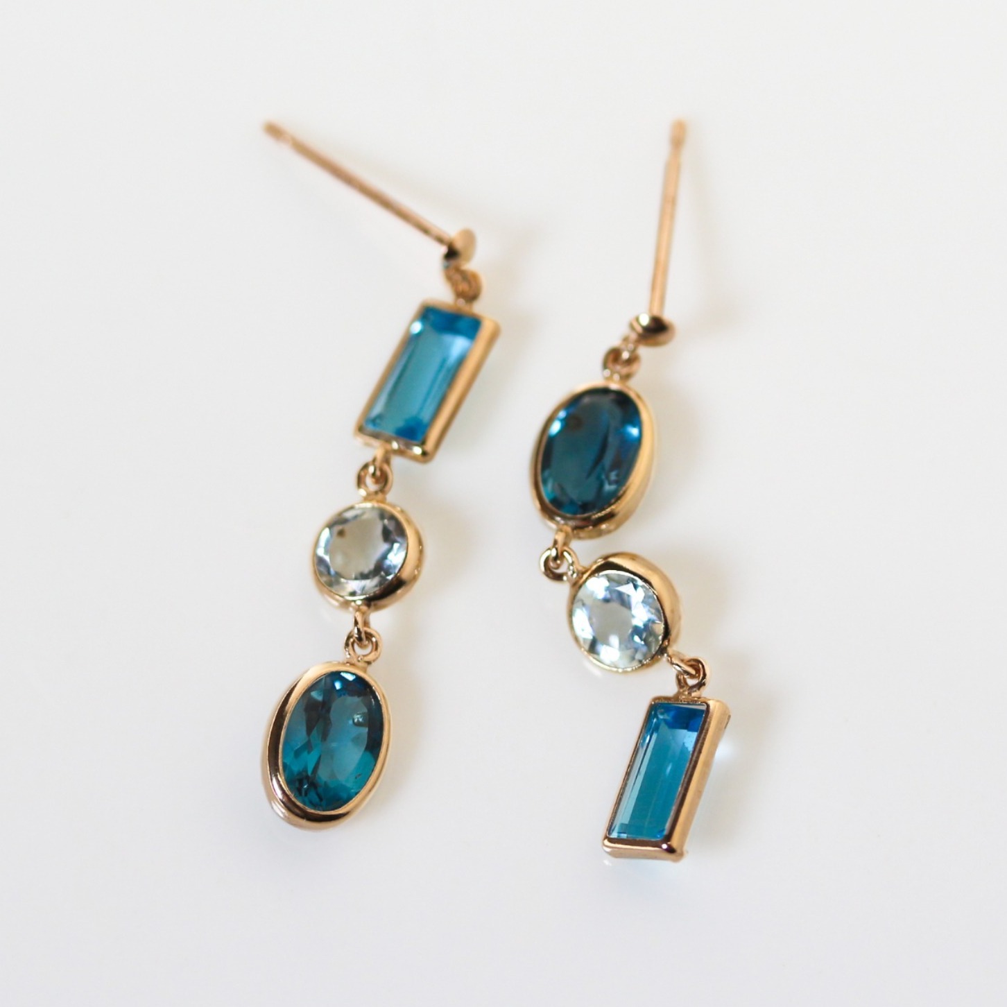 マルチカラー ストーン ピアス | K10YG