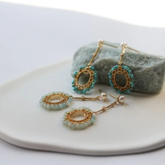 カラーストーン / パール ピアス