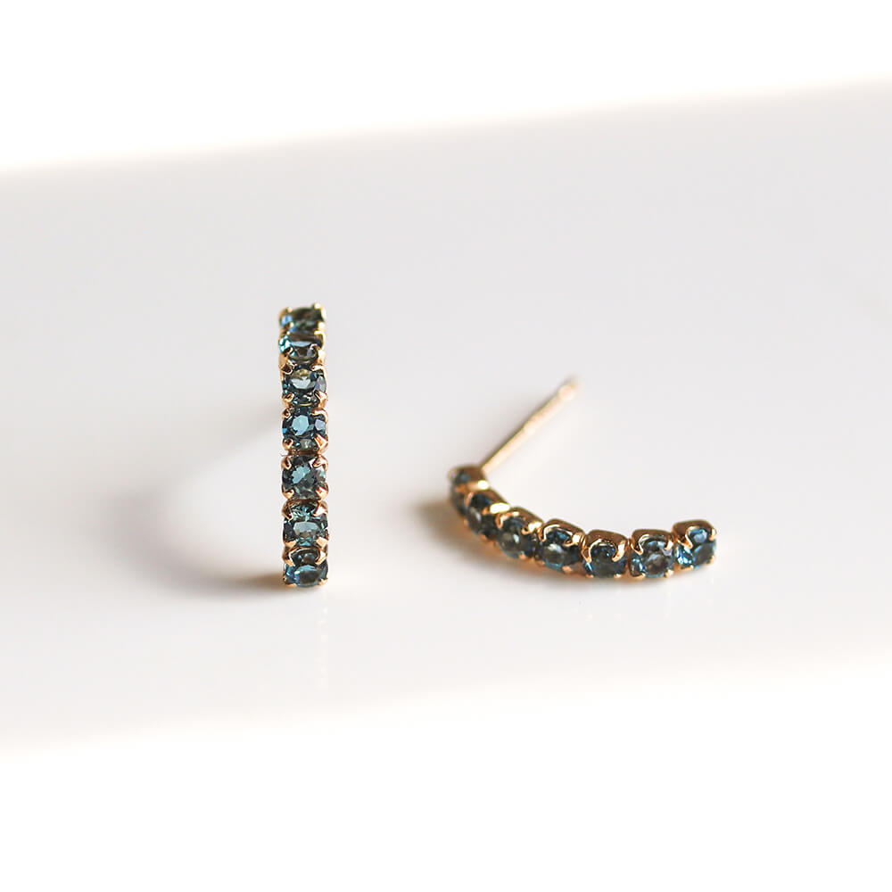 ロンドンブルートパーズ  ピアス | K10YG