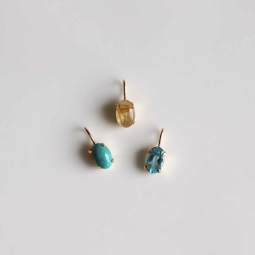 カラーストーン オーバル チャーム  | K10YG 【WEB/新宿店/有楽町店限定】【数量限定】