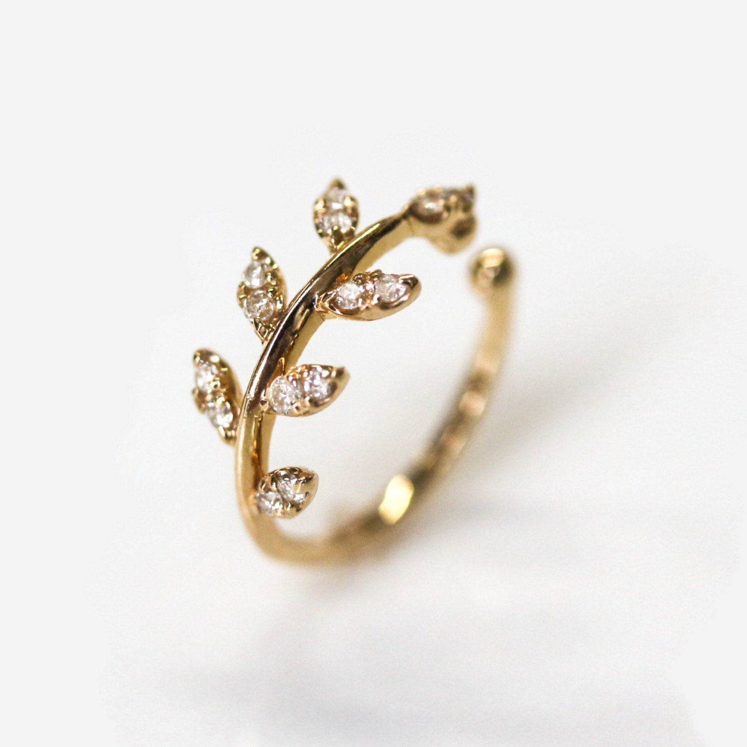 ダイヤモンド サピン イヤーカフ  | K10YG 【片耳用】