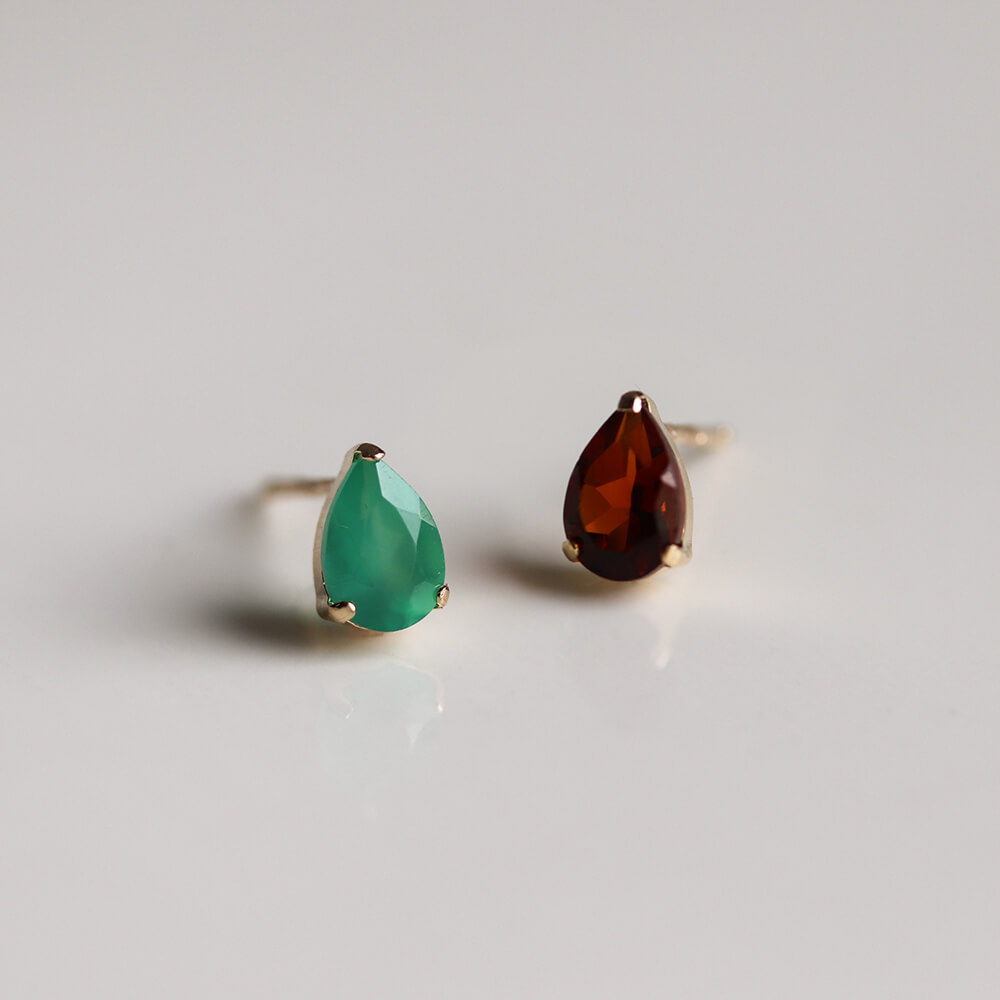 カラーストーン ピアス | K10YG 【片耳用】【数量限定】