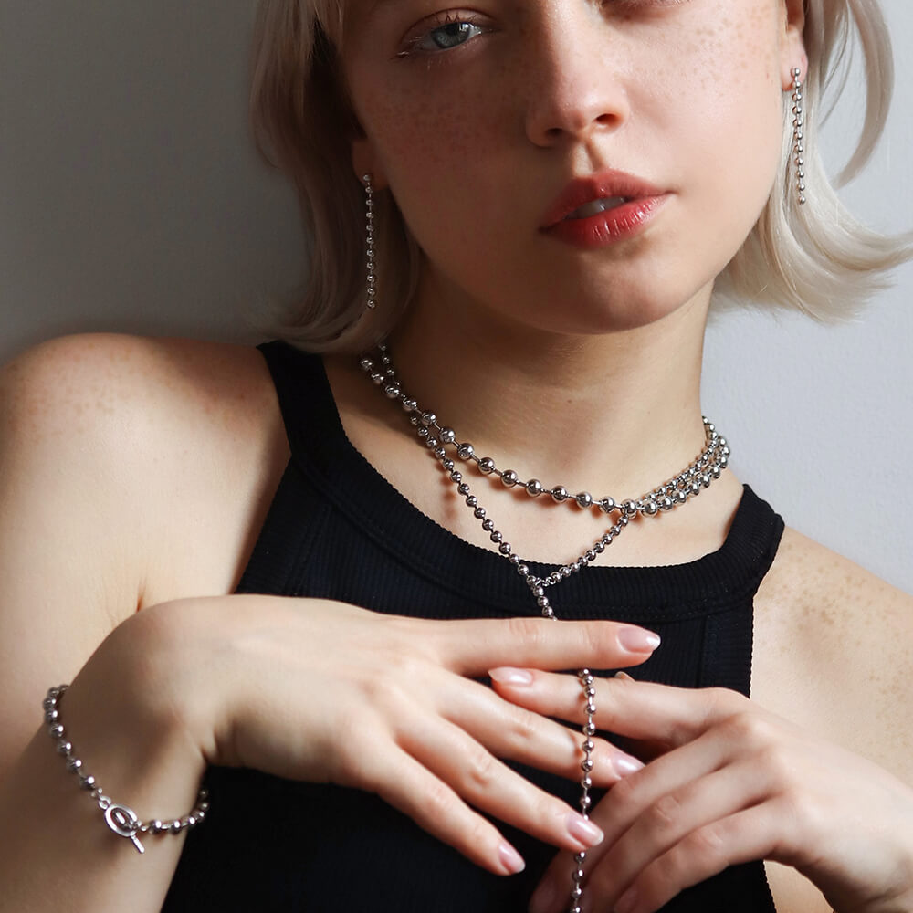 ボールチェーン ロング ネックレス | STAINLESS〈2025 SUMMER COLLECTION〉
