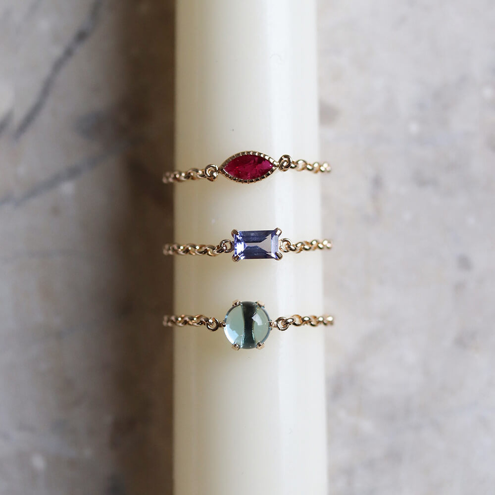 タンザナイト  チェーンリング | K10YG