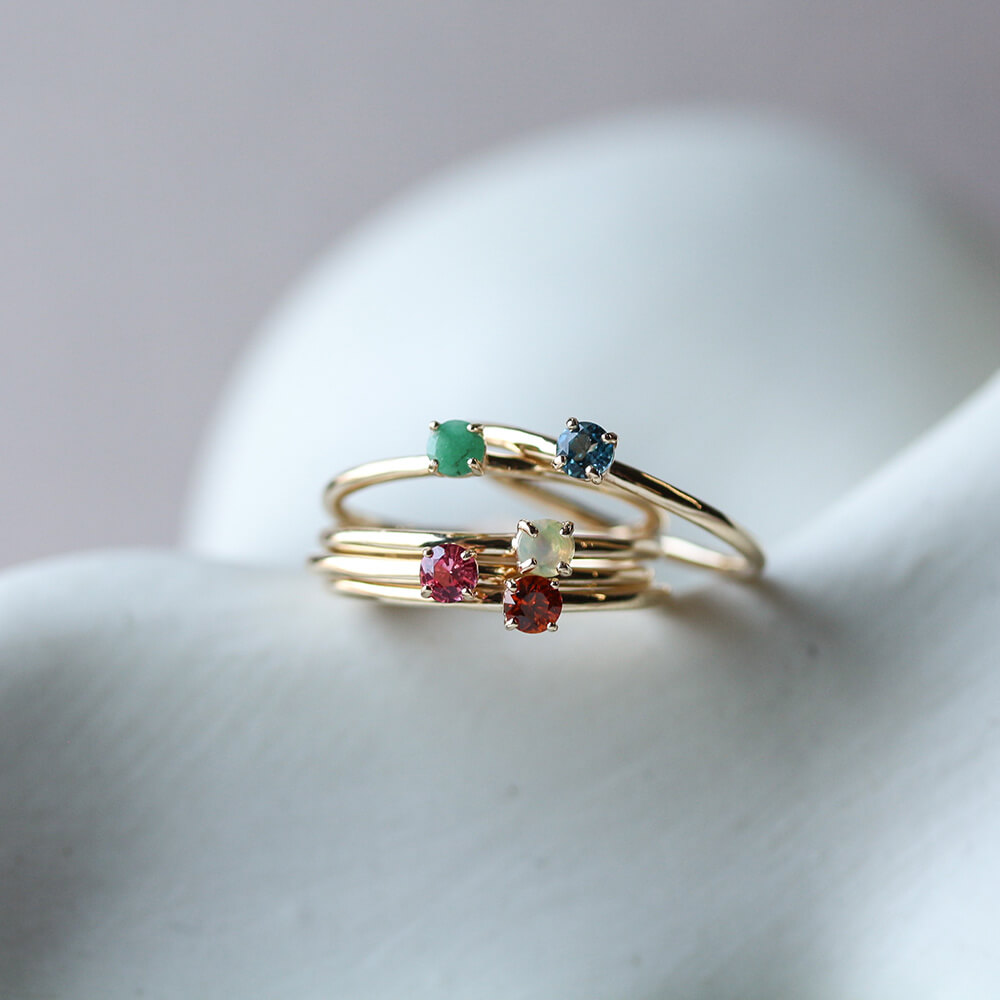 オレンジ サファイア リング | K10YG