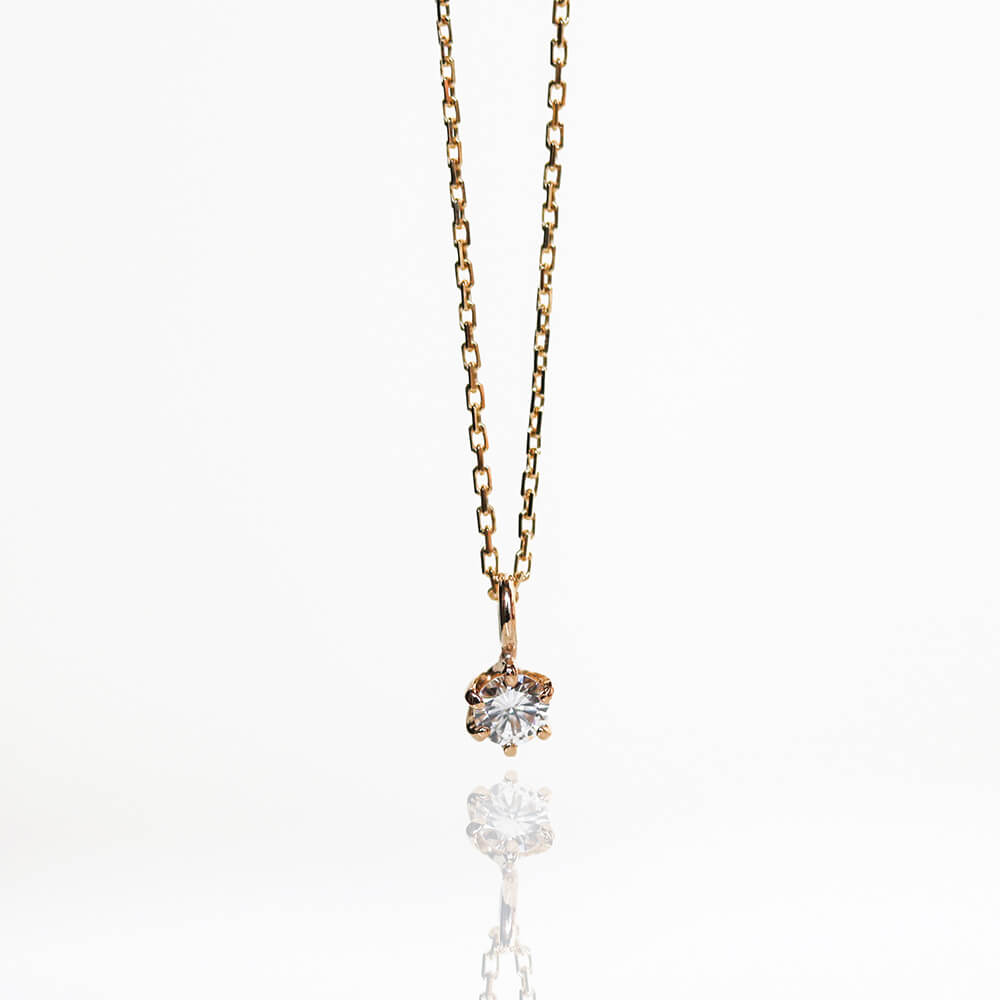 一石 ダイヤモンド 0.05ct ネックレス | K10YG〈Web限定〉