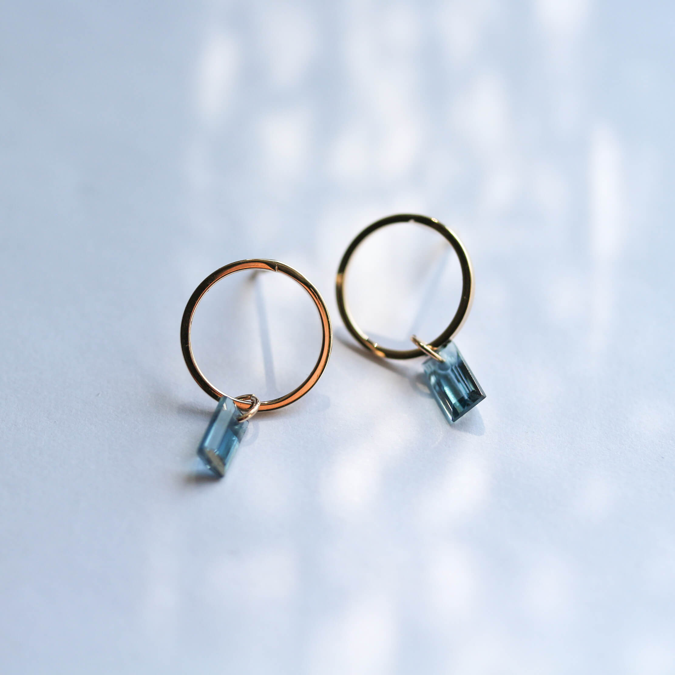 ロンドンブルートパーズ  ピアス | K10YG