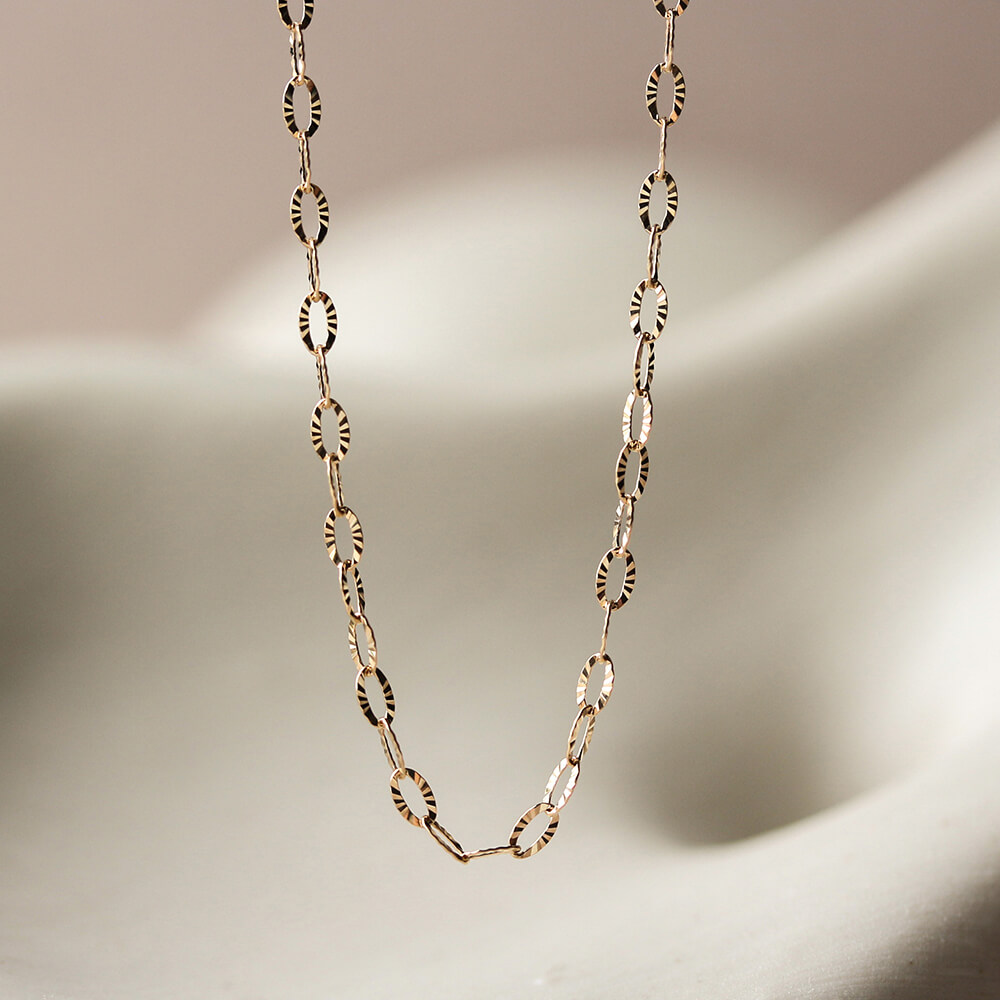 ゴールド ルナ チェーン ネックレス 40cm | K10YG