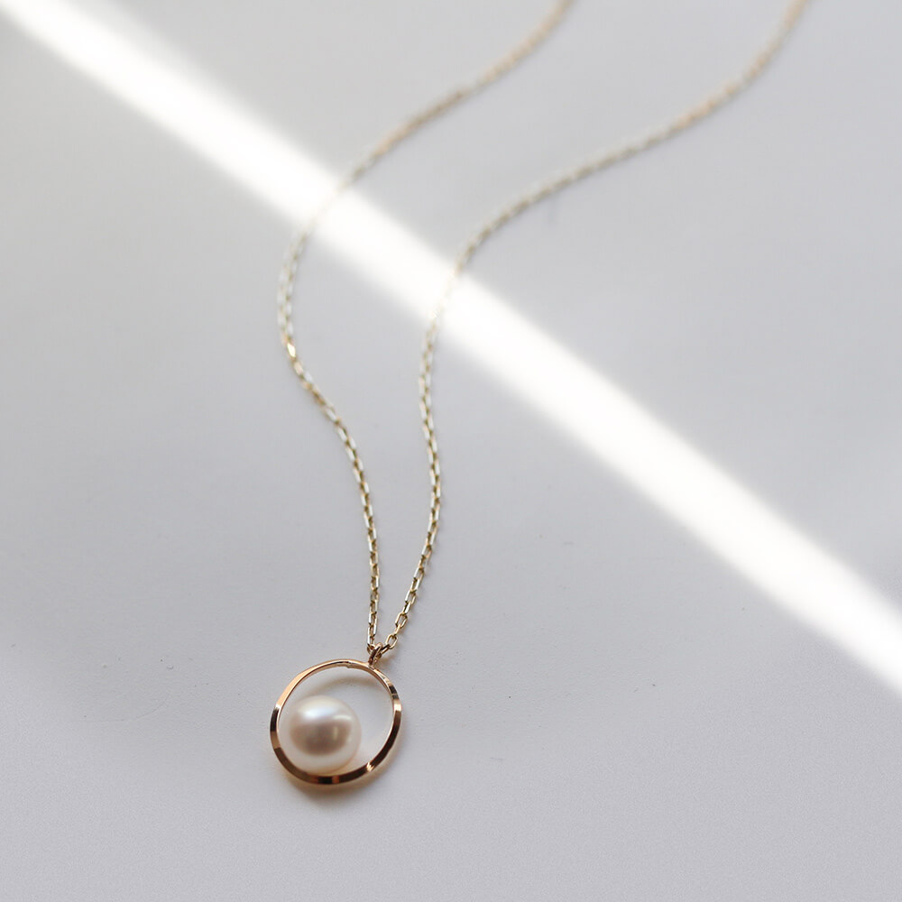 パール ネックレス  | K10YG