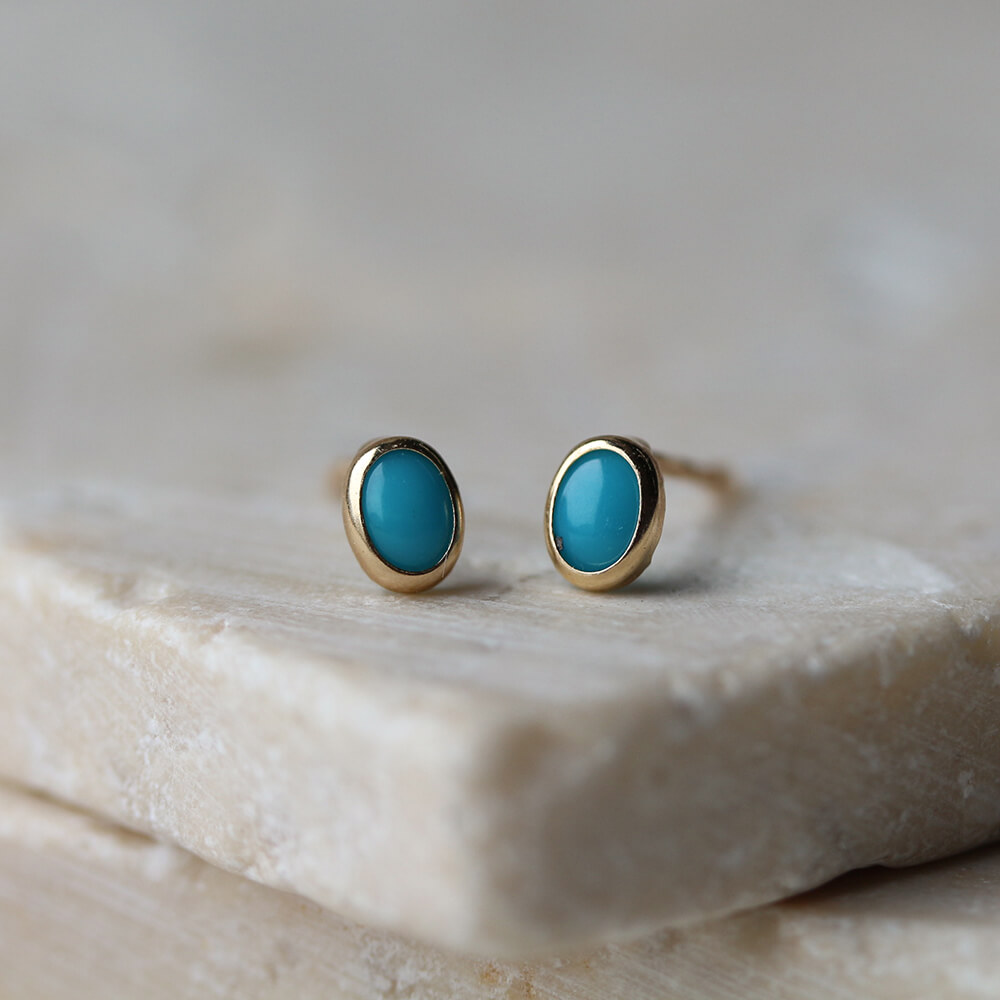 ターコイズ ピアス | K10YG