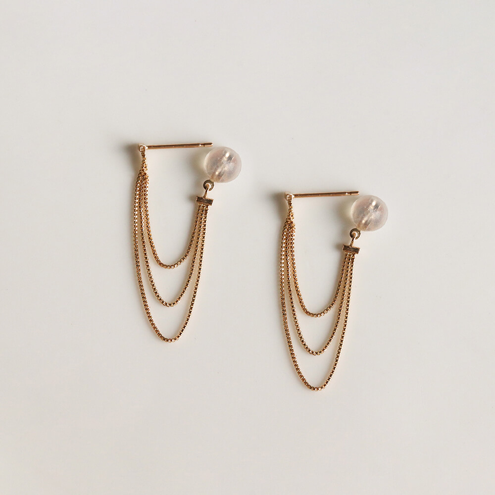 ゴールド ベネチアンチェーン ピアス | K10YG