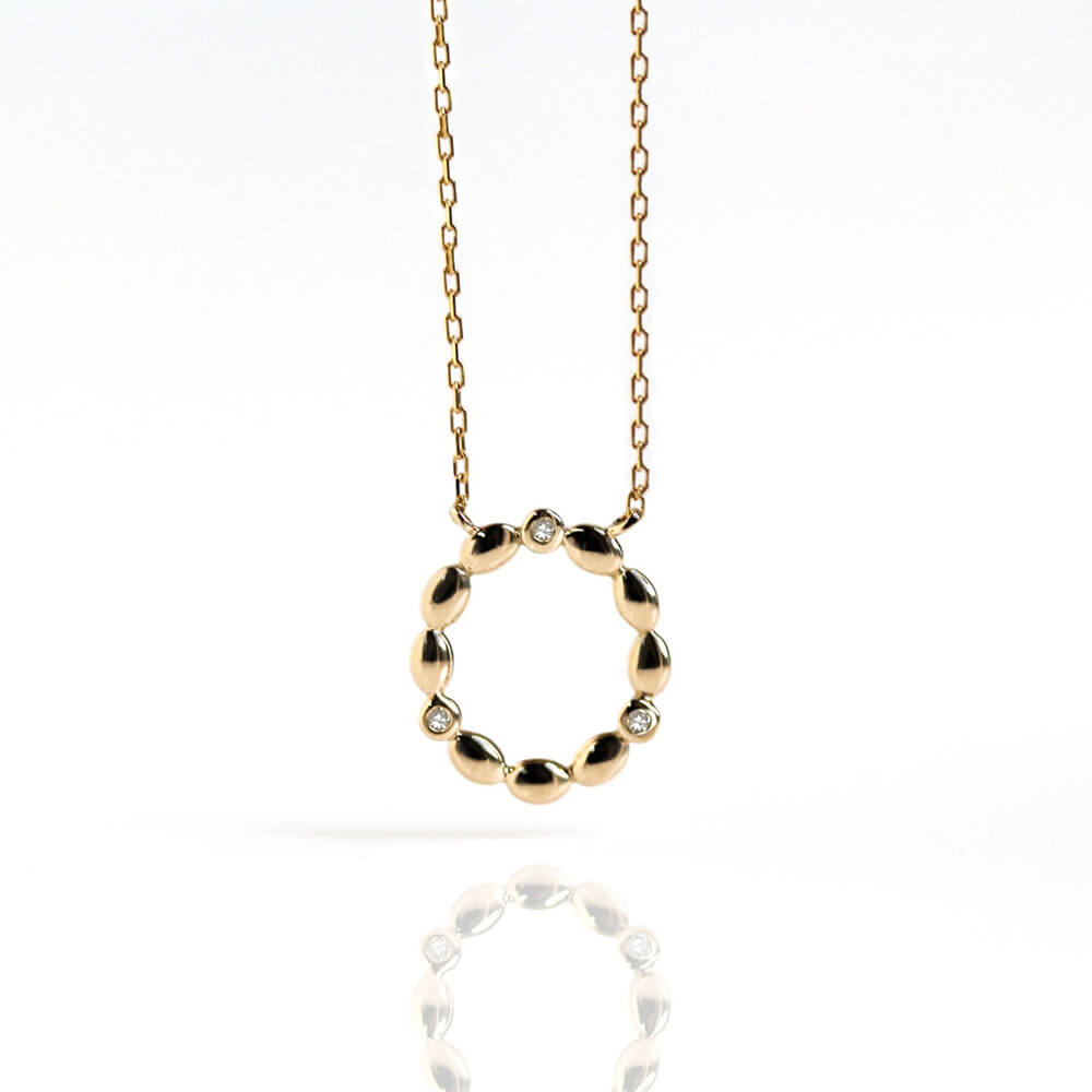 ダイヤモンド クロヌ ネックレス | K10YG 〈世界最小〉