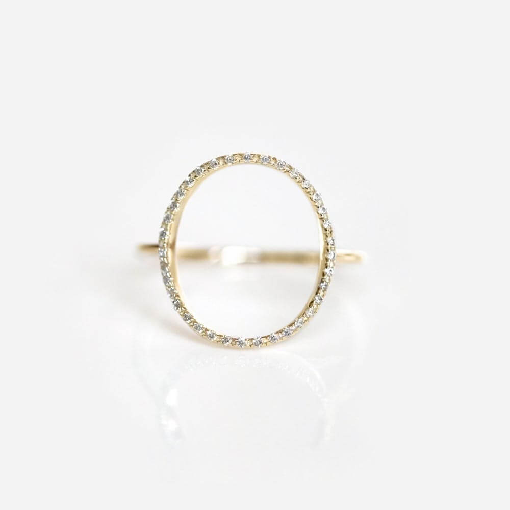 ダイヤモンド オーバル リング  | K10YG 〈世界最小〉