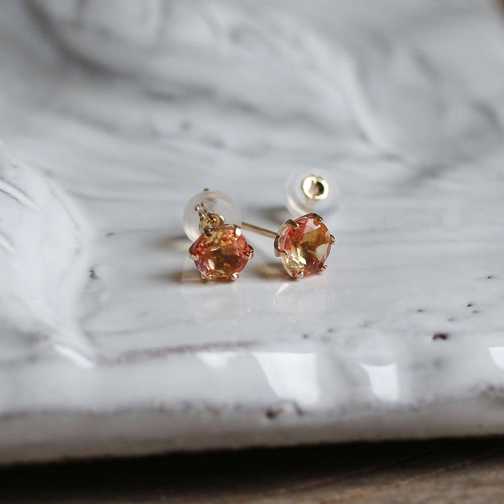 グラデーションクリスタル ピアス | K10YG