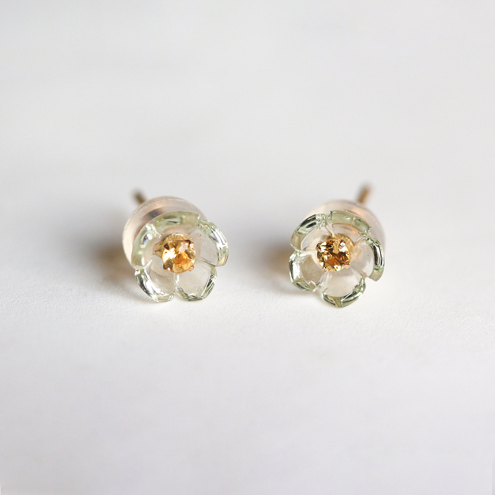 シトリン / グリーンアメジスト  ピアス | K10YG  〈Web/ルミネ有楽町店限定〉