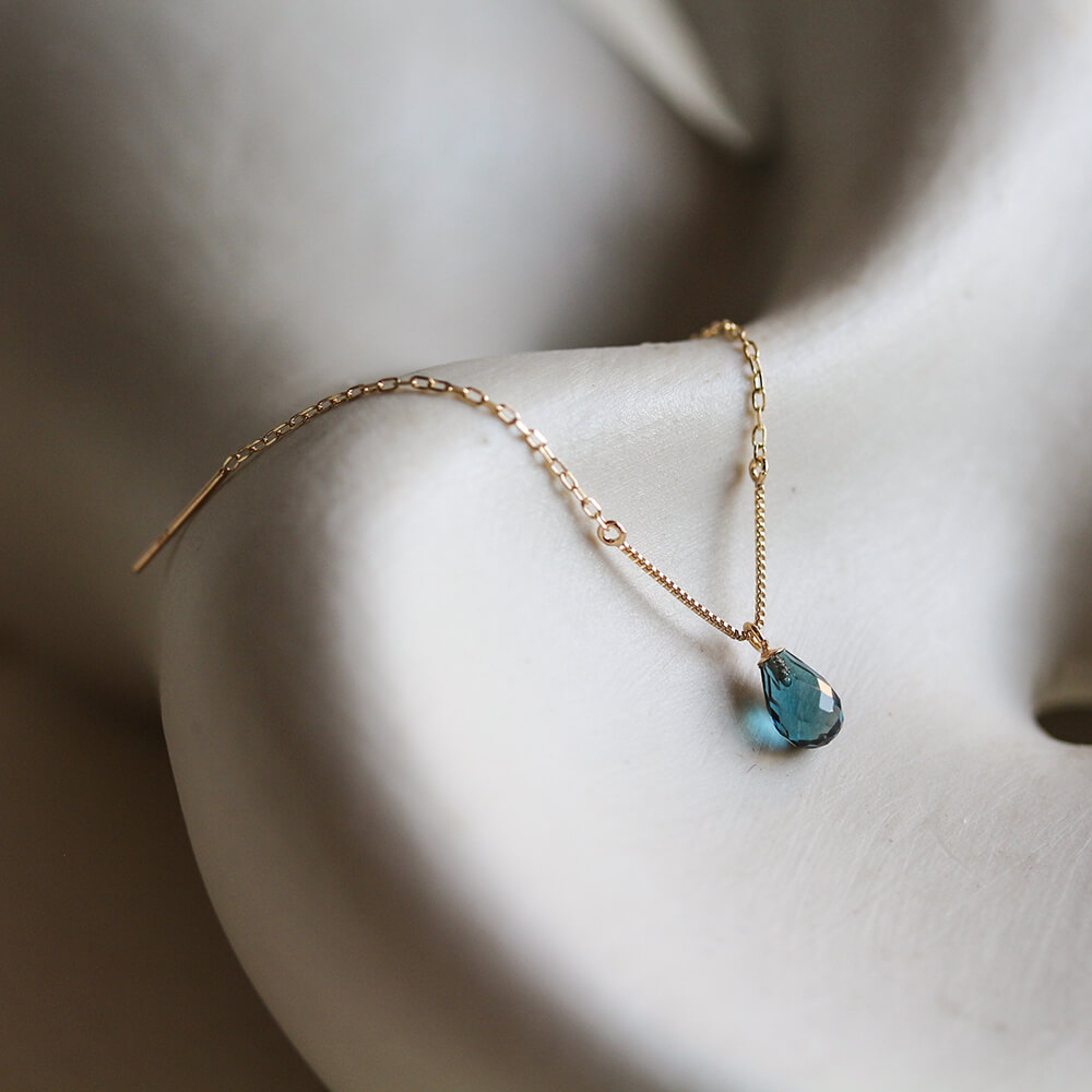 ロンドンブルートパーズ ピアス | K10YG 【片耳用】〈Web/ルミネ有楽町店限定〉