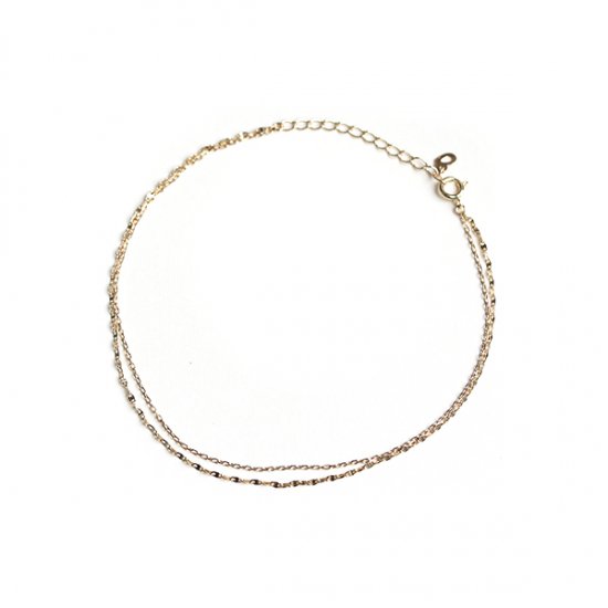 ゴールド ダブルチェーン アンクレット | K10YG