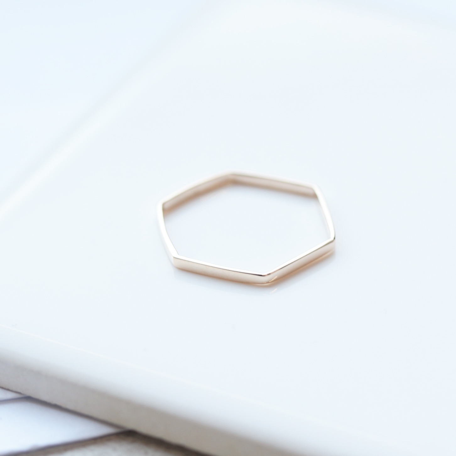 ゴールド ヘキサゴン リング | K10YG