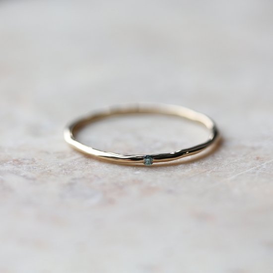 ブルーダイヤモンド リング | K10YG