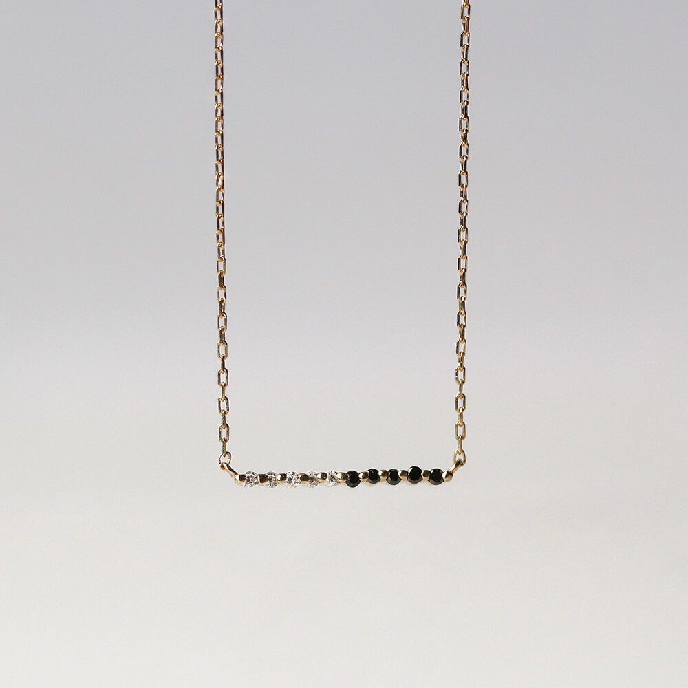 ブラックダイヤモンド / ダイヤモンド ネックレス | K10YG