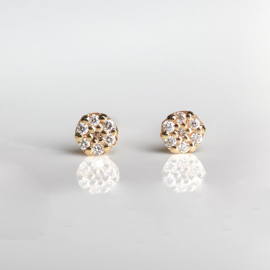 ダイヤモンド パヴェ ピアス | K18