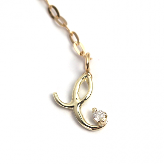 ダイヤモンド イニシャル ロング ピアス【C】｜K10YG 【片耳用】〈Web限定〉