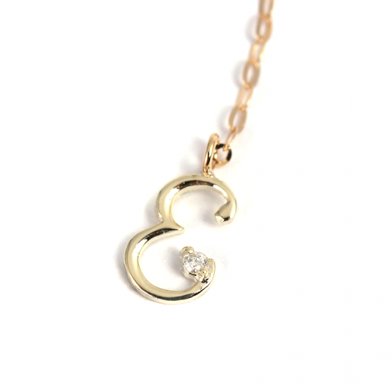 ダイヤモンド イニシャル ロング ピアス【E】｜K10YG 【片耳用】〈Web限定〉