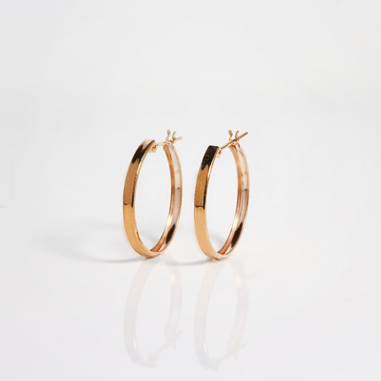 ゴールド スナップ フープ ピアス  | K10YG 〈2.0cm〉