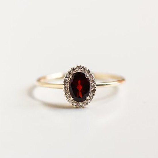 ガーネット / ダイヤモンド リング | K10YG〈Web限定〉