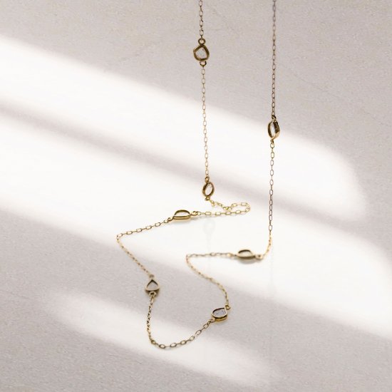 スライスダイヤモンド ステーション ネックレス | K14YG / K10YG〈Web限定〉