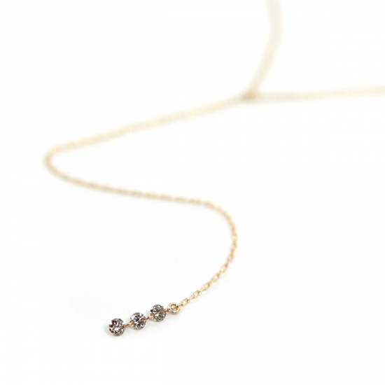 シャンパンダイヤモンド 0.1ct Y ネックレス | K10YG 〈ヌーディー〉