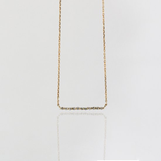 ダイヤモンド ライン ネックレス | K10YG 〈世界最小〉