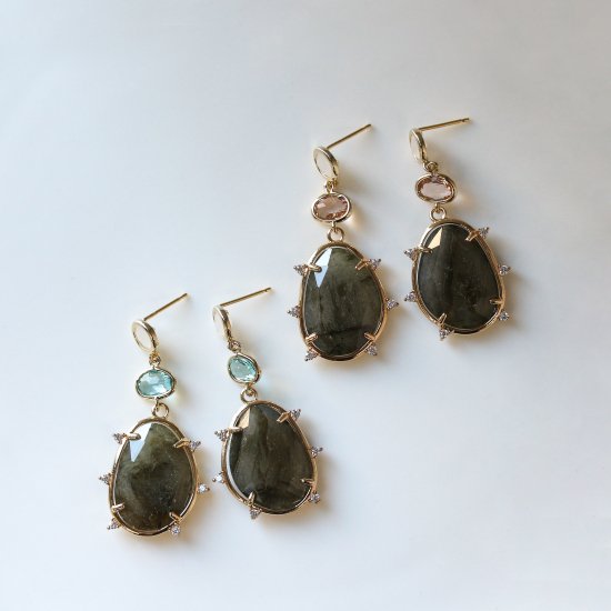 ラブラドライト ピアス