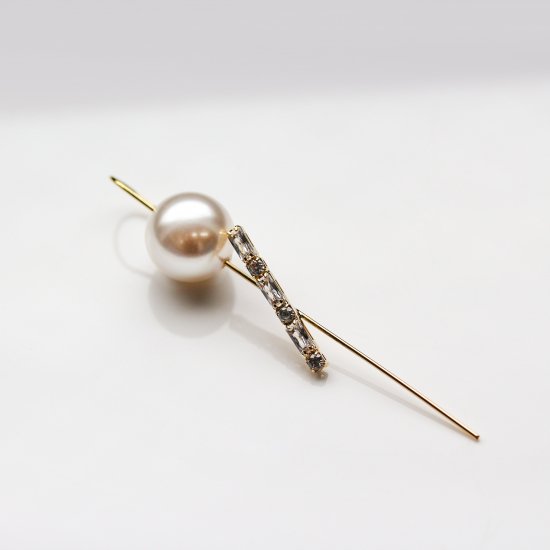 パール / クリスタル カフ ピアス