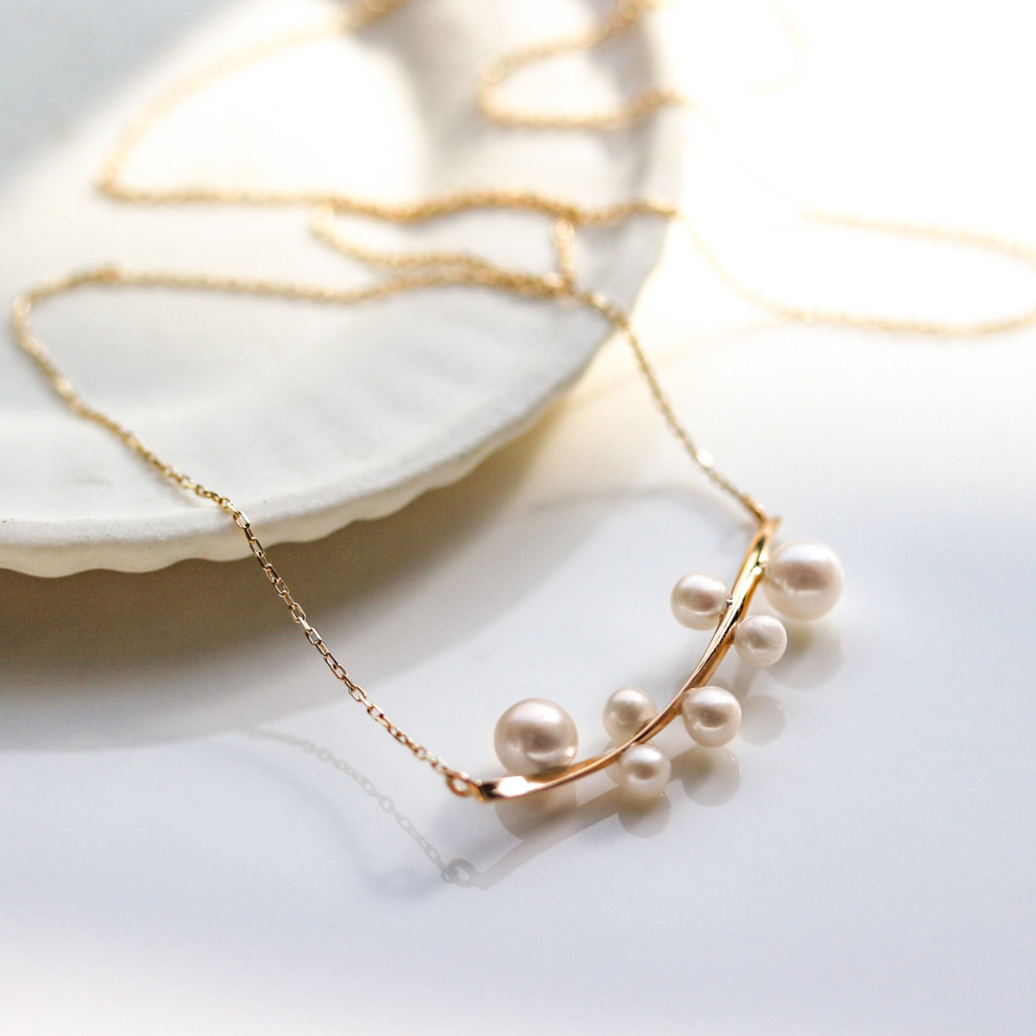 パール リリー ネックレス | K10YG