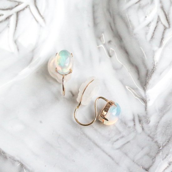 オパール イヤリング  | K10YG