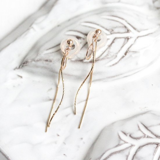 ゴールド チェーン イヤリング | K10YG