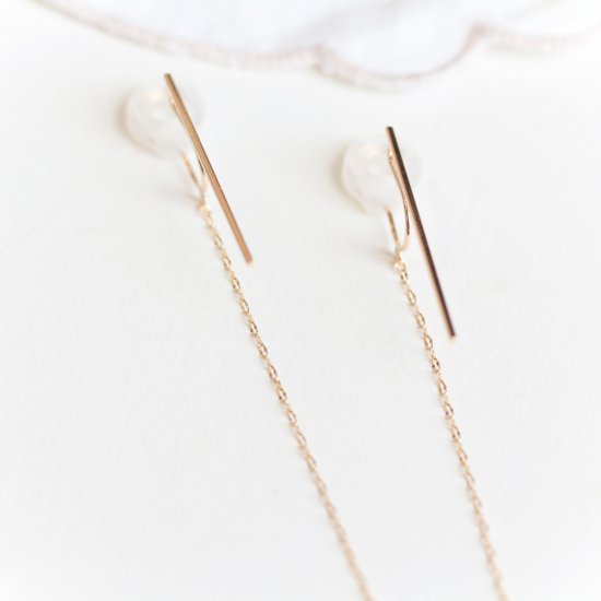 ゴールド チェーン イヤリング | K10YG