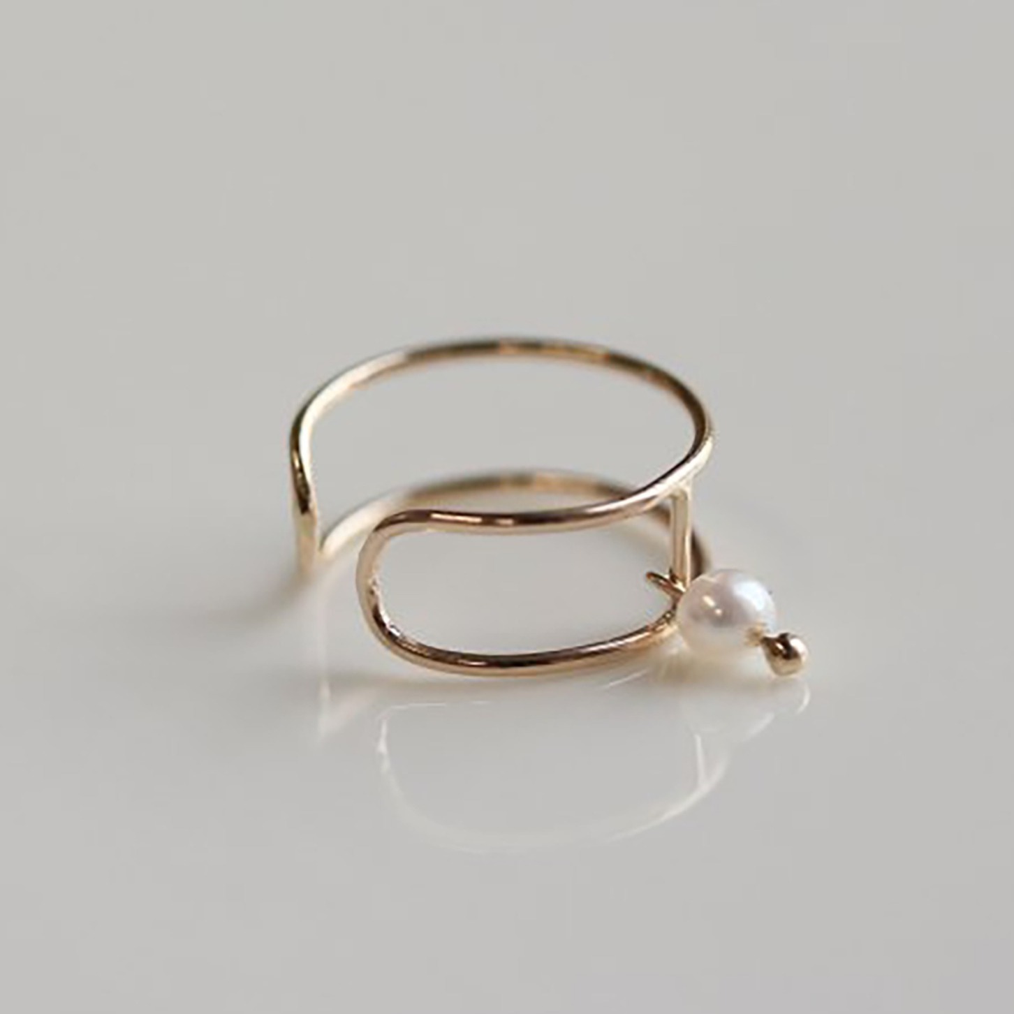 パール イヤーカフ | K10YG 【片耳用】