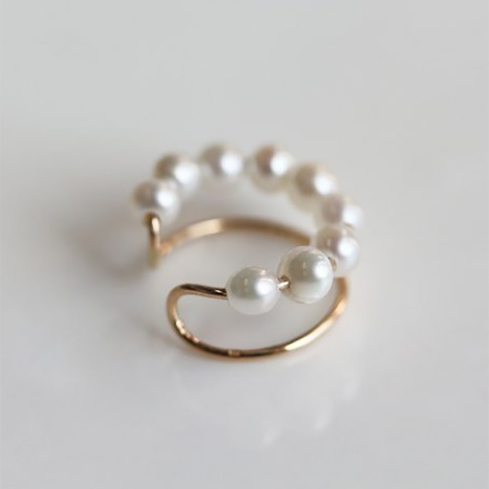 パール イヤーカフ | K10YG 【片耳用】