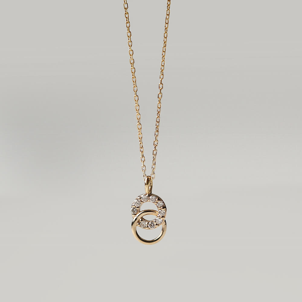 ダイヤモンド ネックレス | K10YG 〈パピヨット〉