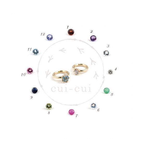 ベビーリング チャーム | K10YG 〈誕生石〉