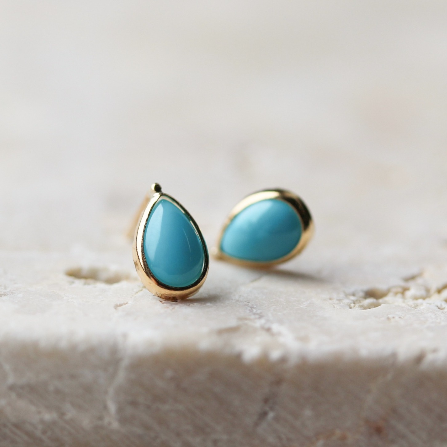 ターコイズ ピアス | K18