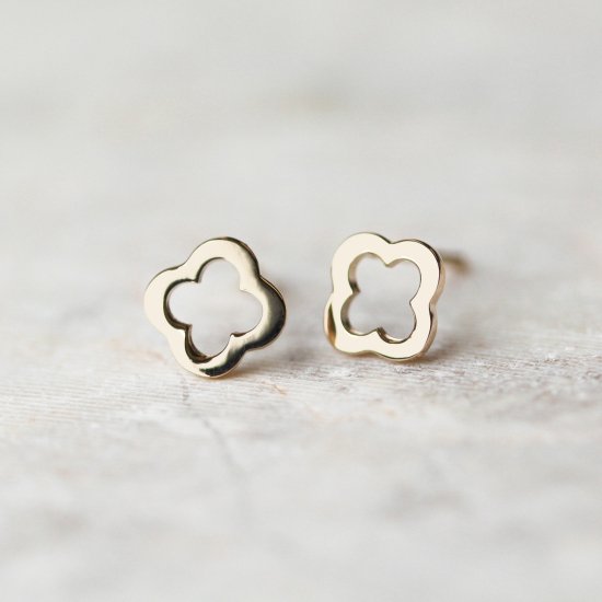 ゴールド クローバー ピアス | K10YG