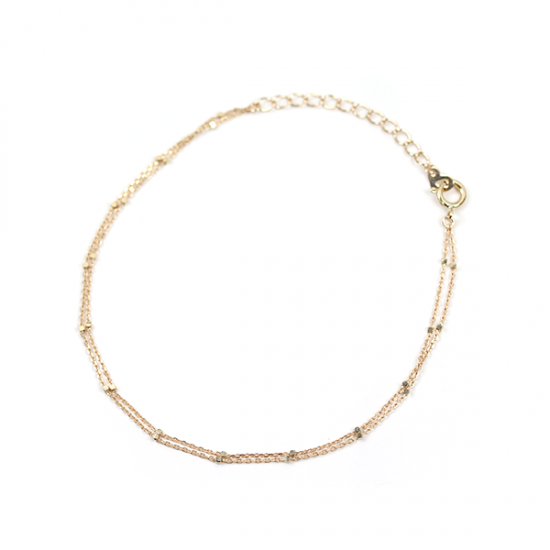 グリッター チェーン ブレスレット | K10YG