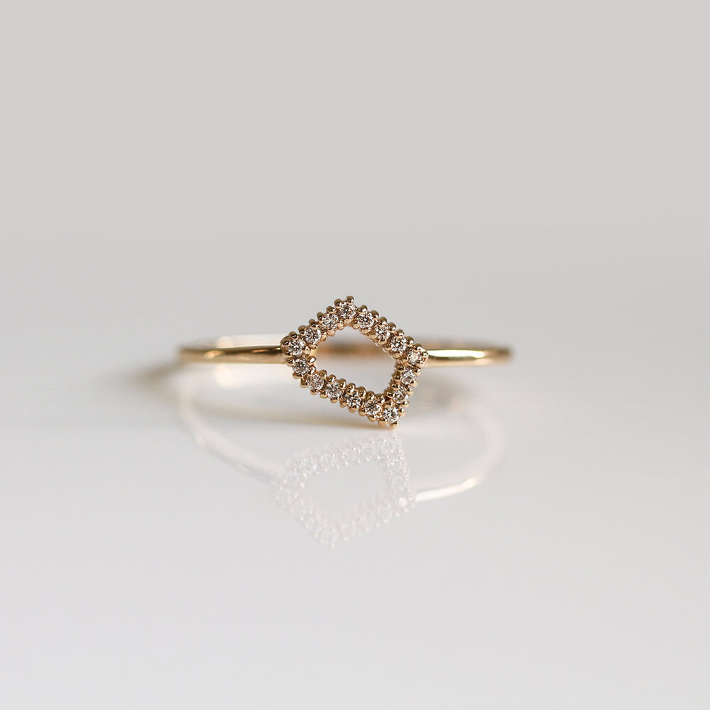 ダイヤモンド リング  | K10YG 〈プラリネ〉〈世界最小〉