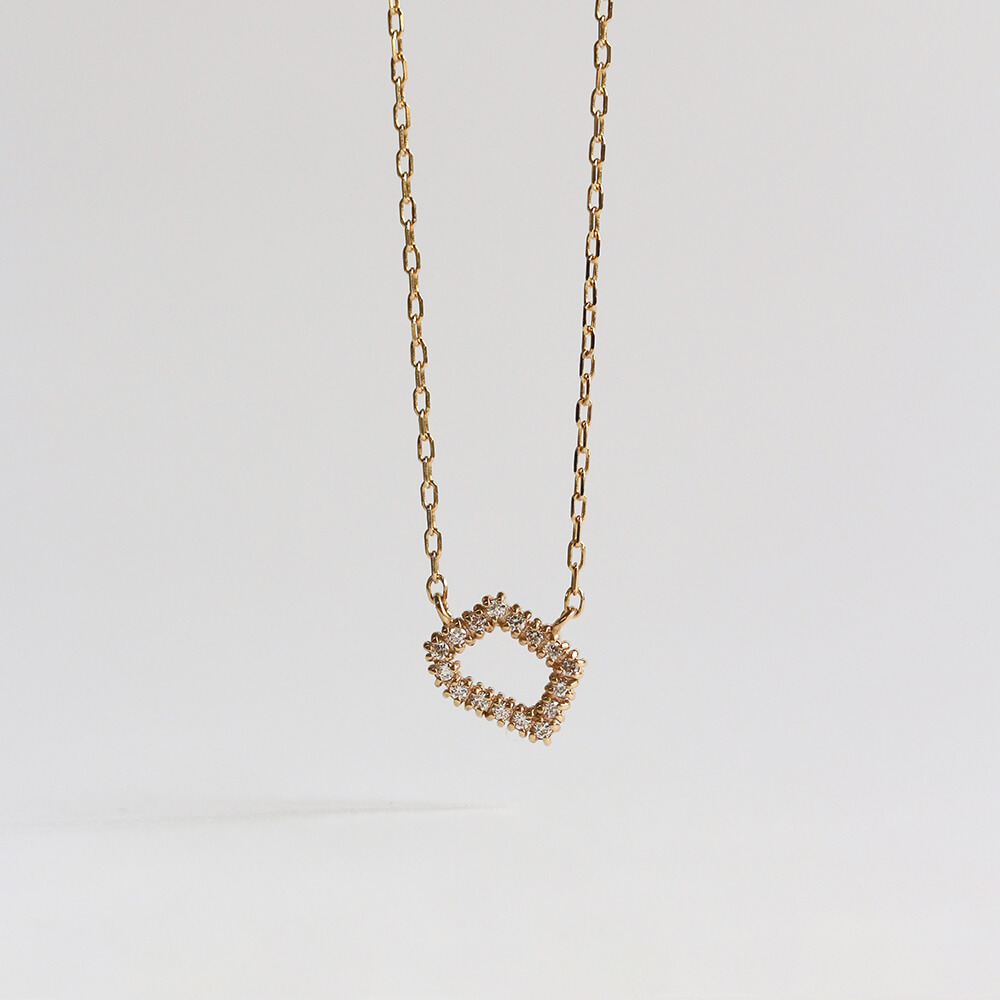 ダイヤモンド ネックレス | K10YG 〈プラリネ〉〈世界最小〉