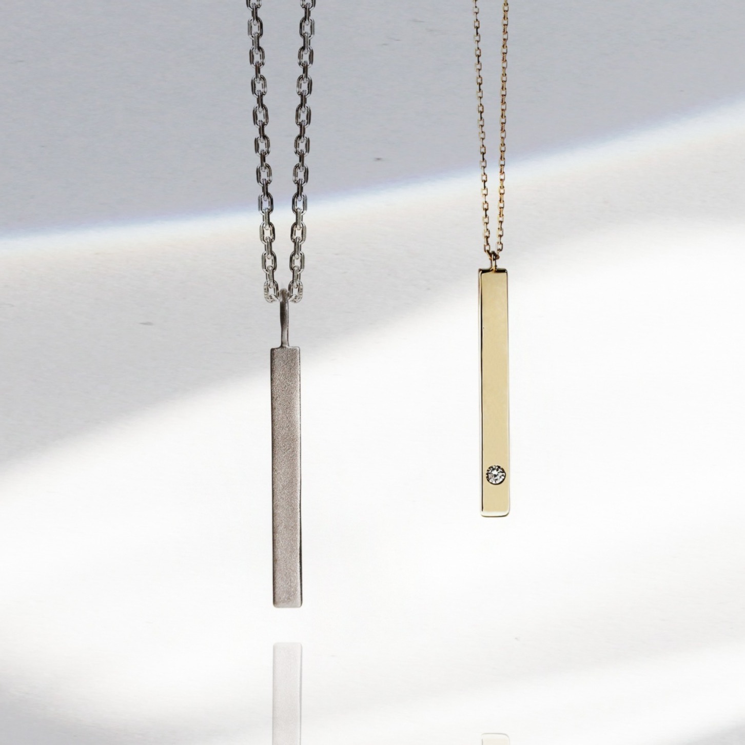 ライン ペア ネックレス | K10YG/SV925【Web限定】